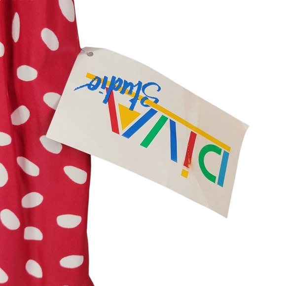 Diva Studio Red Watermelon Seed Polka-Dot Pool Beach One Piece Swimsuit 6 NWT - Picture 4 of 9